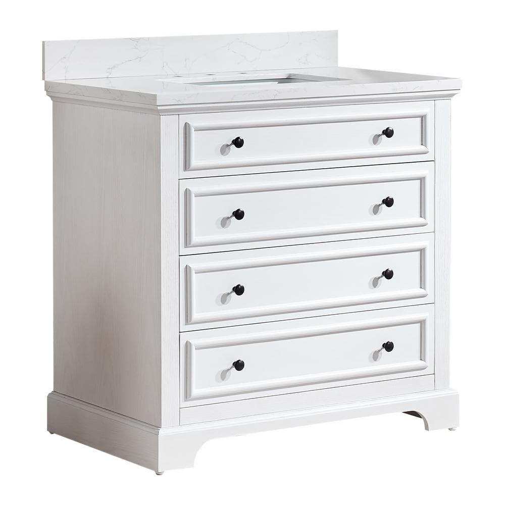 Modern 36 in. W x 22 in. D x 36 in. H Single of Sinks Freestanding Bath Van