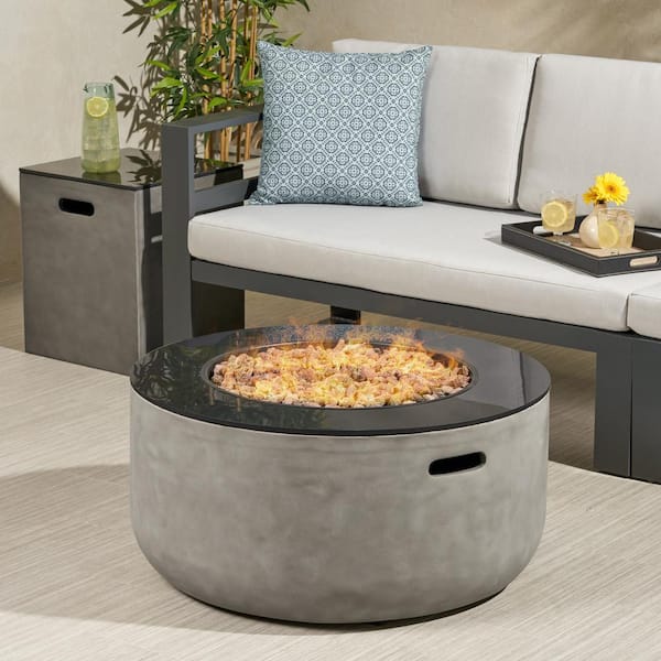 Round Concrete Propane Fire Pit, Fire Pit With Propane Tank Inside