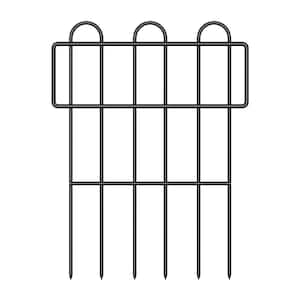 16.5 in. x 12.6 in. W No-Dig Garden Decorative Fence Animal Barrier Exterior Decorative Metal Fence (25-Pieces)