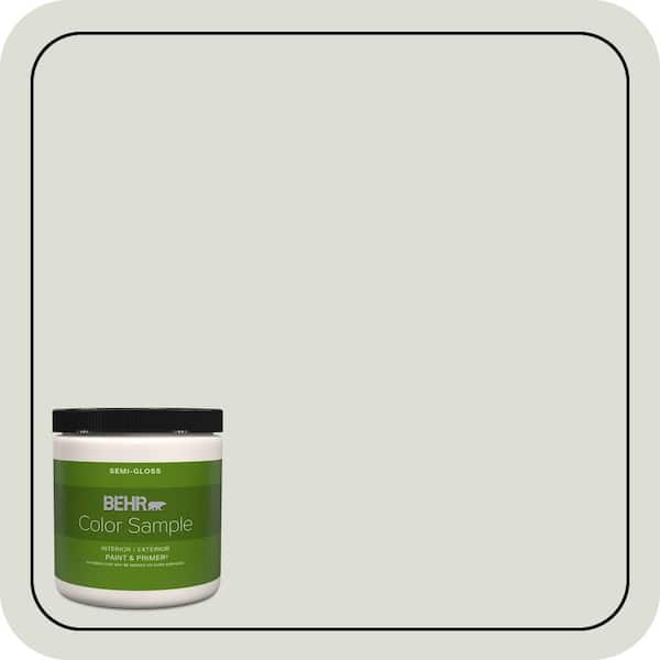 BEHR PREMIUM PLUS 8 oz. #ECC-48-2 Gulf Breeze Semi-Gloss Interior/Exterior Paint & Primer Color Sample