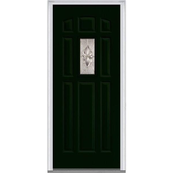 MMI Door 36 in. x 80 in. Heirloom Master Right-Hand 1-Lite Decorative 8-Panel Painted Fiberglass Smooth Prehung Front Door