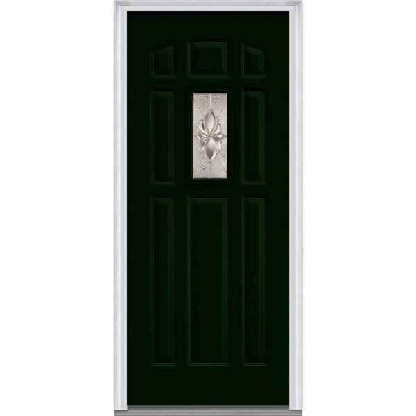MMI Door 32 in. x 80 in. Heirloom Master Right-Hand Inswing 1-Lite Decorative 8-Panel Classic Painted Steel Prehung Front Door