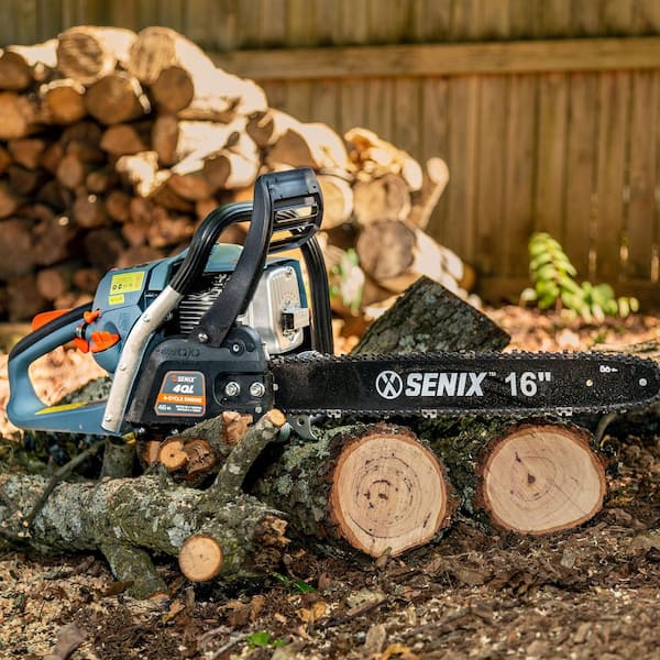 Senix 4QL 46cc 4-Cycle 16 in. Gas Chainsaw CS4QL-L3-1 - The Home Depot