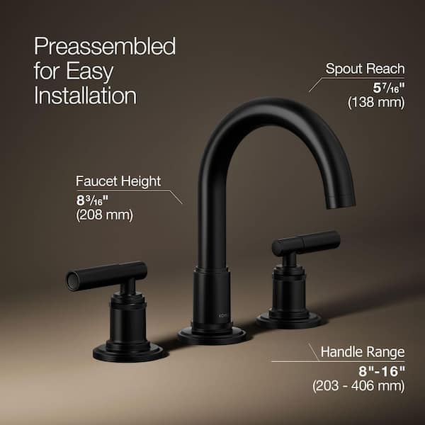 KOHLER Torrington 8 in. Widespread Double Handle Bathroom Faucet