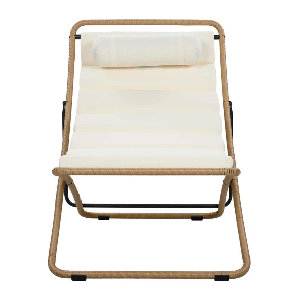 25.2 in. W x 34.8 in. D x 34.5 in. H 2-Piece Outdoor Folding Chair with Adjustable Backrest & Cushion (Yellow) price history on PriceWatchPro