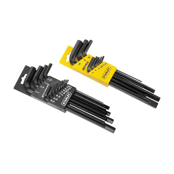 Stanley 22-Piece Long Arm SAE and Metric Hex Key Set