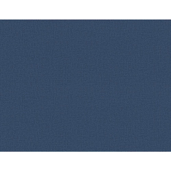 A-Street Prints Marblehead Cobalt Crosshatched Grasscloth Wallpaper Sample
