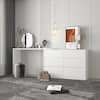 FUFU&GAGA 6-Drawer L-Shaped Chest of Drawers Cabinet with Rotatable Desktop 47.2 in. W x 51.2 in. D x 32.7 in. H KF260058-01