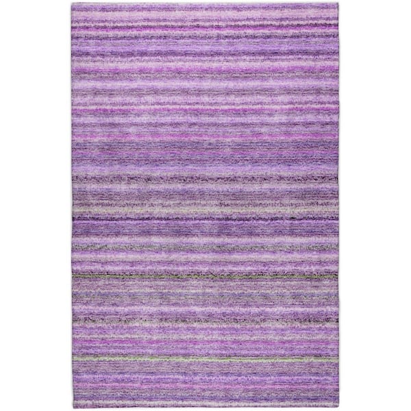 Dream Shag Premium Machine Washable Abstract ADS598 Purple 9 ft. x 12 ft. Area Rug