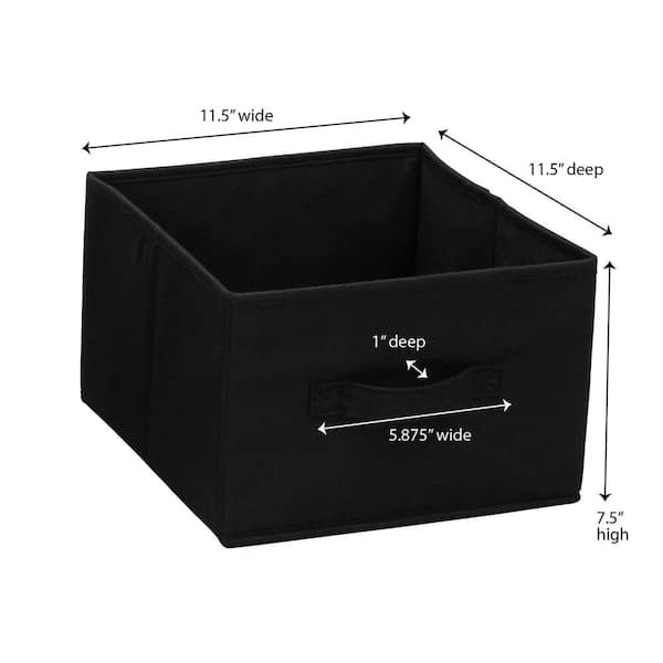 Storage Bins with Bamboo Lids Set of 6 Lidded Storage Container Plastic  Baskets Organizer Bins for Organizing Kithen Room Bathroom Bedroom Office  Closet, Sturdy and Durable (Black)