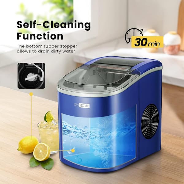 VIVOHOME 27lbs/Day Electric Portable Ice Cube Maker with Hand Scoop and Self Cleaning Function in Sliver