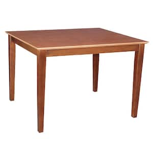 Cinnamon and Espresso Solid Wood Dining Table