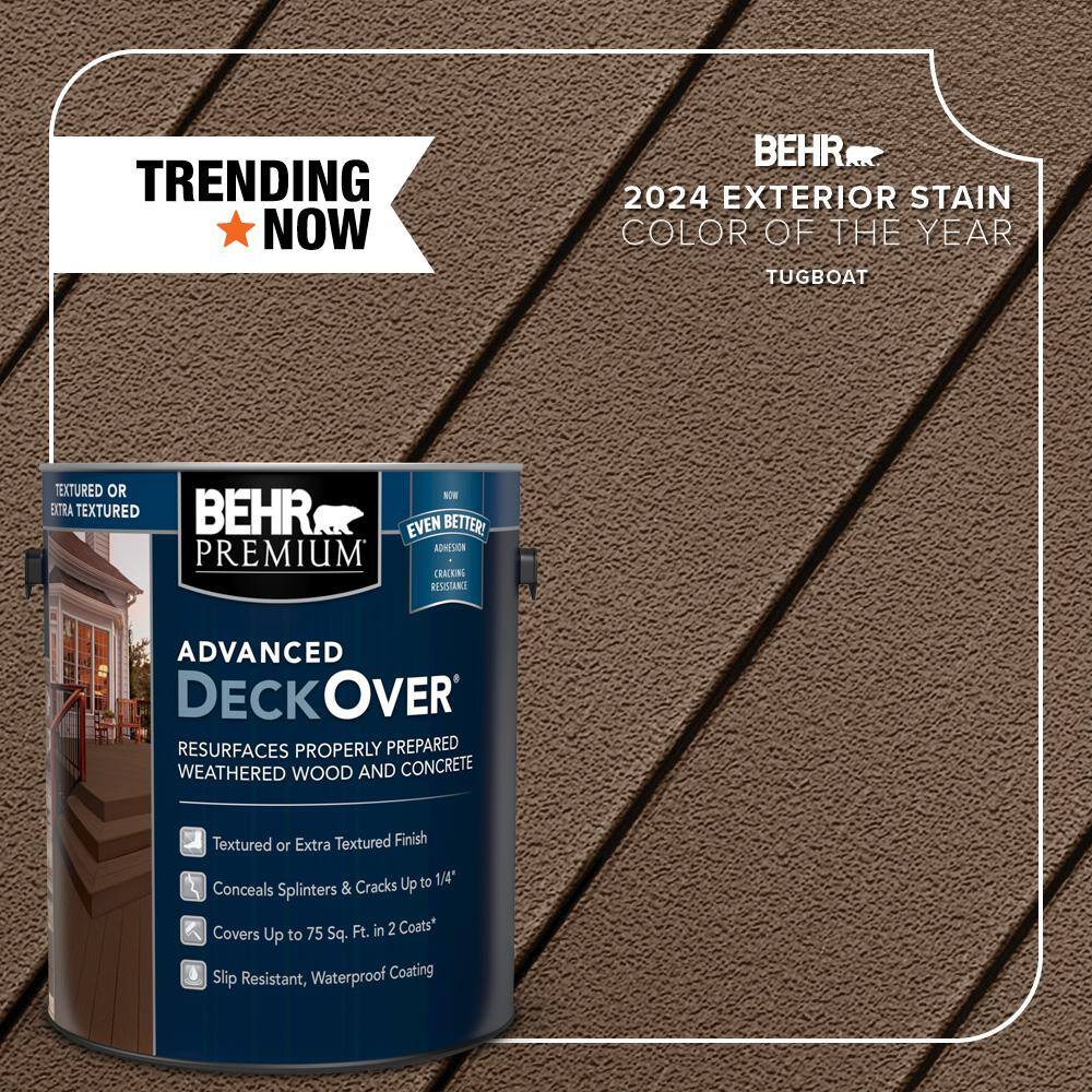 BEHR Premium Advanced DeckOver 1 gal. #SC-141 Tugboat Textured Solid Color  Exterior Wood and Concrete Coating 500501 - The Home Depot