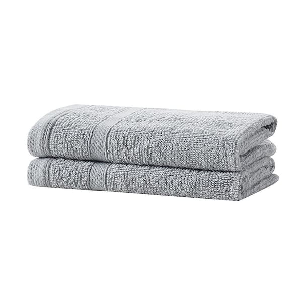 Clorox Bleach Friendly 2 Piece Hand Towel Set, 16 x 26, Light Grey