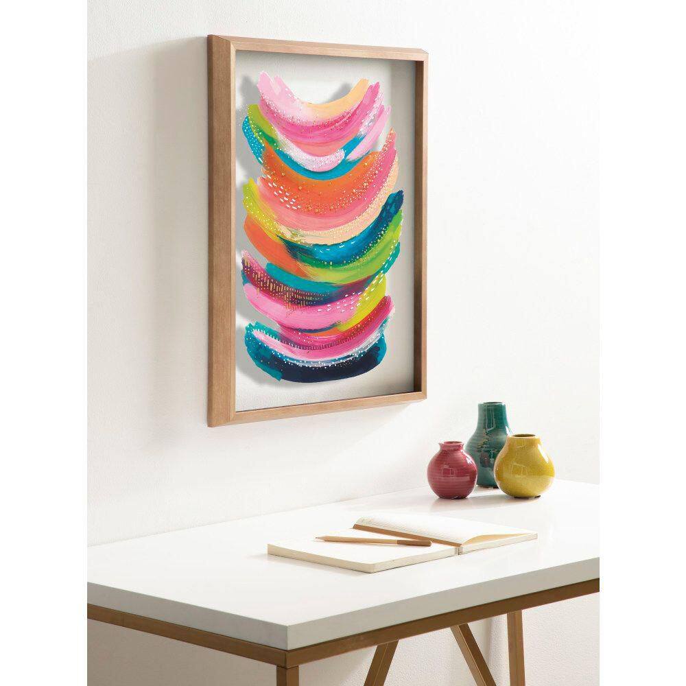 Bright Abstract 18x24 Gold Framed Canvas Print