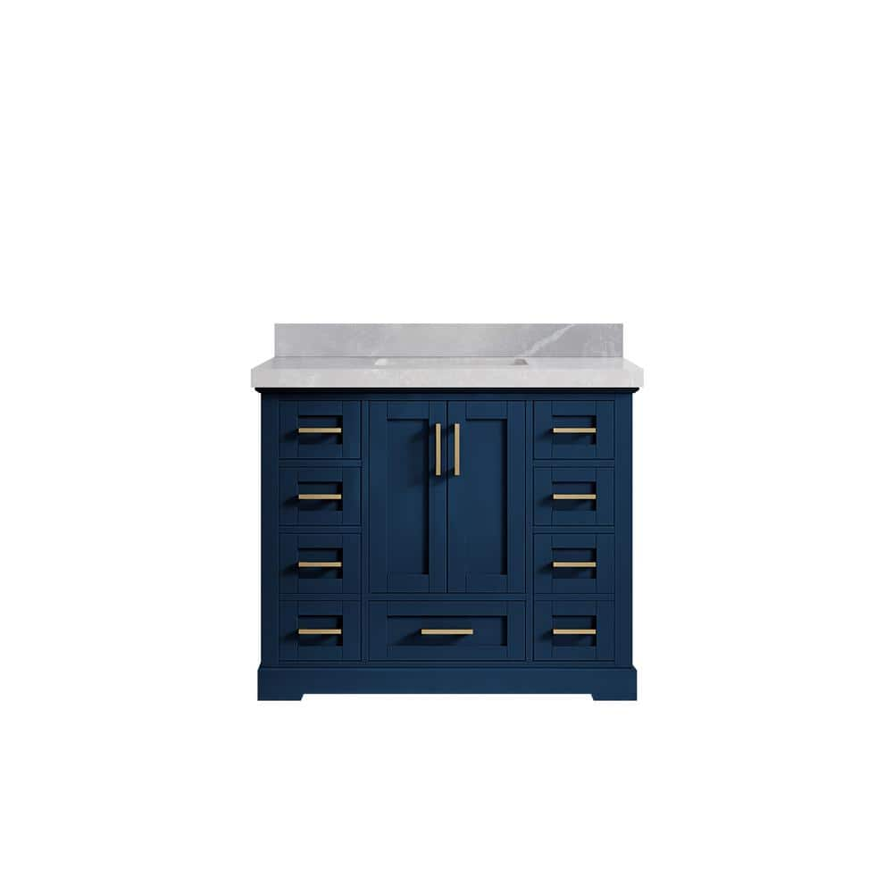 Willow Collections Boston 42 In W X 22 In D X 36 In H Single Sink   Bathroom Vanities With Tops Bst Nb Lh Gr 42 64 1000 