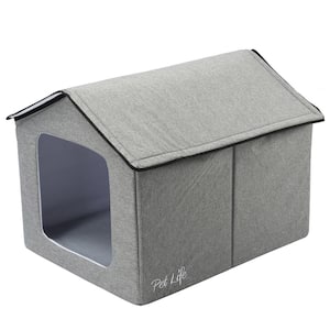 Large Grey Hush Puppy Electronic Heating and Cooling Smart Collapsible Pet House