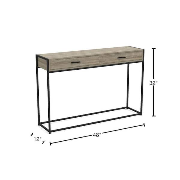 Safdie Co. Console Metal Table Dark Taupe