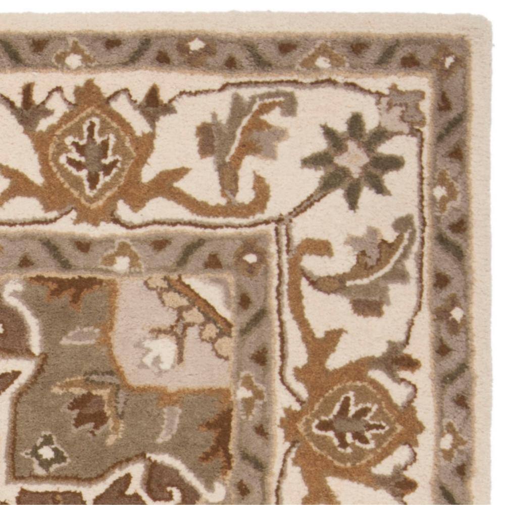 Handmade Tufted Elegance Brown Wool 7' Square Area Rug