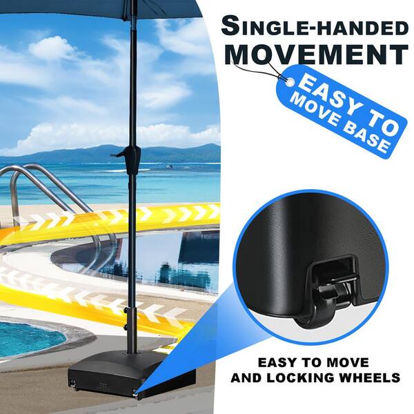 SUNRINX 9 ft. Aluminum Market Crank and Tilt Patio Umbrella