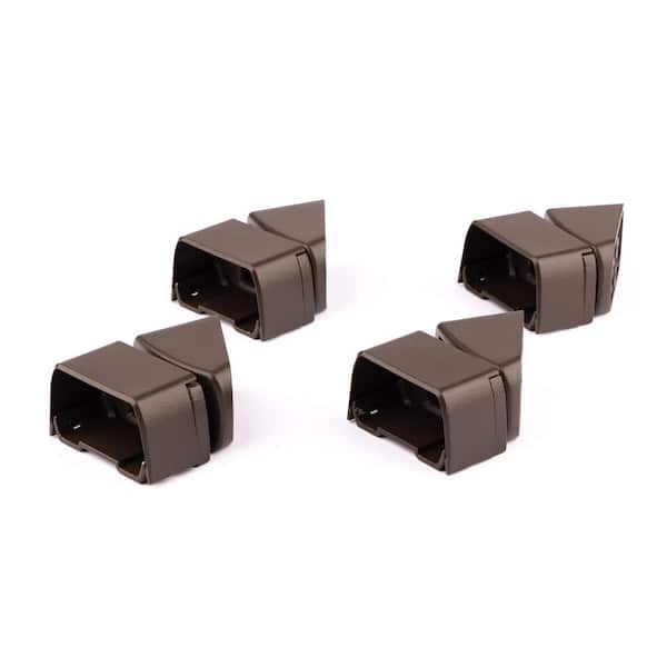 Rapid Rail Weathered Brown Aluminum Horizontal Angle Bracket Kit (4-Pack)