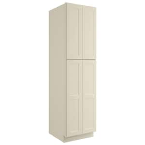 24-in W X 24-in D X 84-in H in Shaker Antique White Plywood Ready to Assemble Floor Wall Pantry Kitchen Cabinet