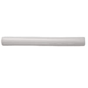 Deluxe 0.6 in. x 6 in. White Ceramic Glossy Pencil Liner Tile Trim (0.25 sq. ft./case) (10-pack)