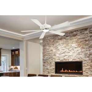Contractor 52 in. Integrated LED Indoor Bone White Ceiling Fan with Light with Remote Control