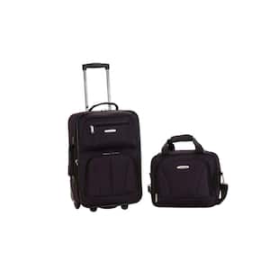 Fashion Expandable 2-Piece Carry On Softside Luggage Set, Purple