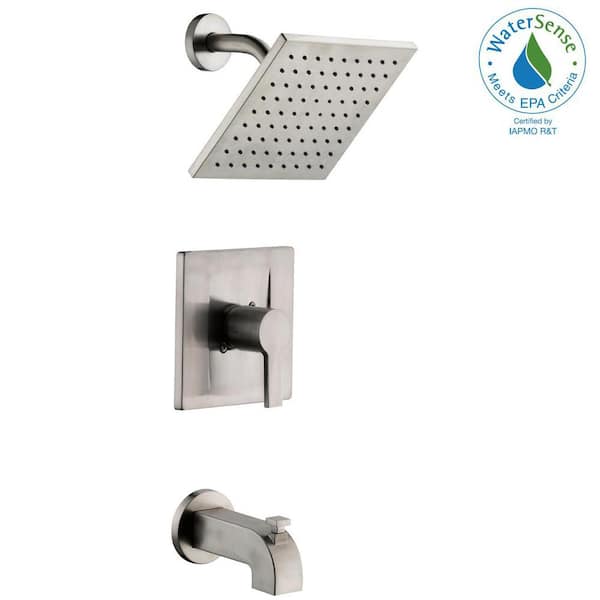 Adelyn Single-Handle 1-Spray Tub and Shower Faucet in Brushed Nickel (Valve Included) Adelyn Single-Handle 1-Spray Tub and Shower Faucet in Brushed Nickel (Valve Included)