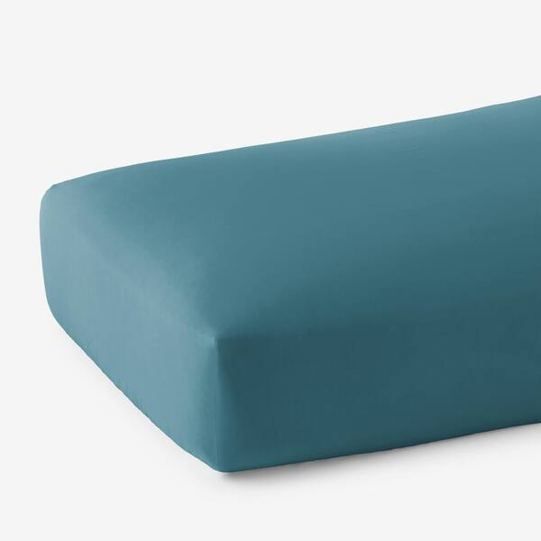 The Company Store Legends Hotel Supima Cotton Percale Extra Deep Mineral Queen Fitted Sheet