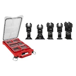 SHOCKWAVE Impact Duty Alloy Steel Screw Driver Bit Set with PACKOUT Case and Oscillating Multi-Tool Blade Set(108-Piece)