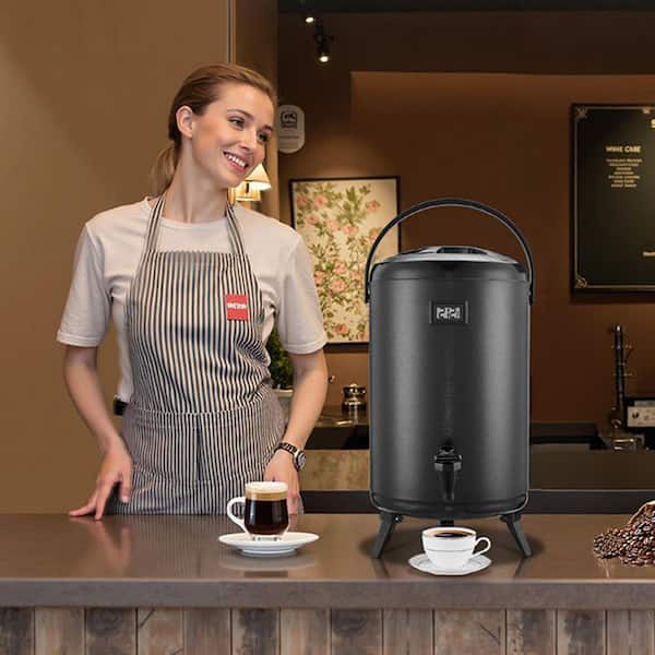 SKYSHALO 3.2 Gal. Insulated Beverage Dispenser, Stainless Steel