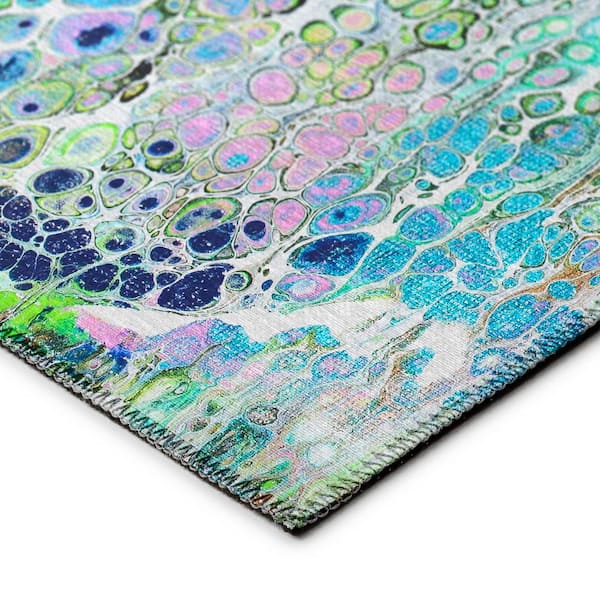 Karina Multi 8 ft. x 8 ft. Geometric Indoor/Outdoor Area Rug