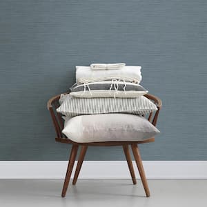 Ashleigh Blue Linen Texture Vinyl Strippable Roll (Covers 57.8 sq. ft.)