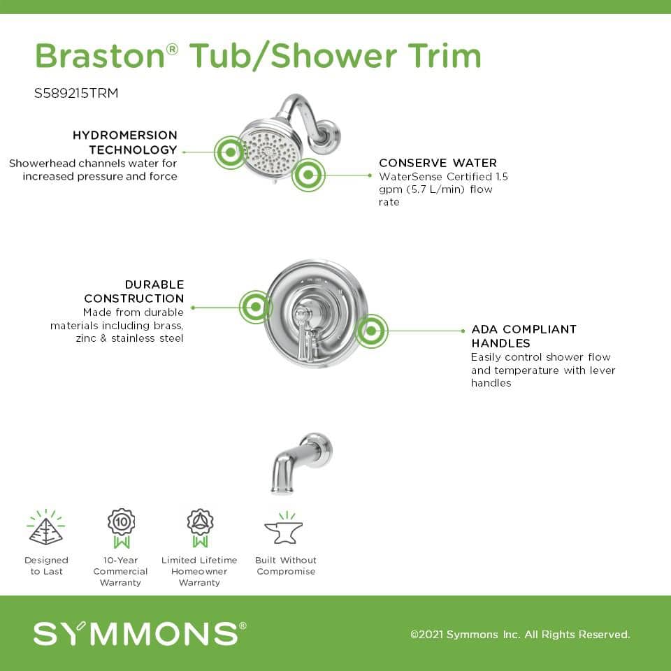 Polished Chrome HydroMersion Tub and Shower Faucet Set