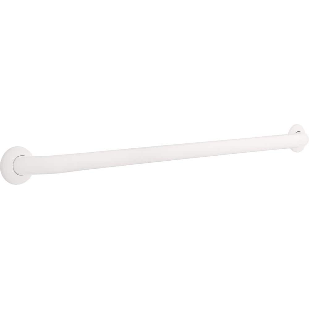 Delta 36 in. x 11/2 in. Concealed Screw Grab Bar in White DF5636W