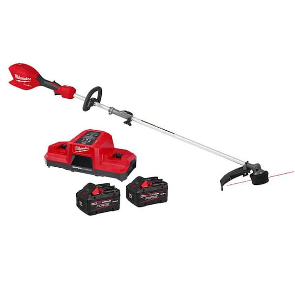 M18 FUEL 18V 16 in. Brushless Cordless Battery Powered QUIK-LOK String Trimmer w/ (2) 8.0 Ah FORGE Batteries, Charger