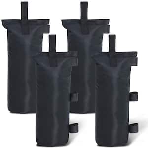 150 lb. Black Extra Large Canopy Sand Bags without Sand (4-Pack)
