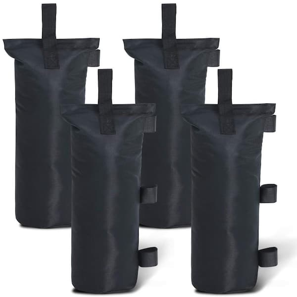 Angel Sar 150 lb. Black Extra Large Canopy Sand Bags without Sand (4 ...