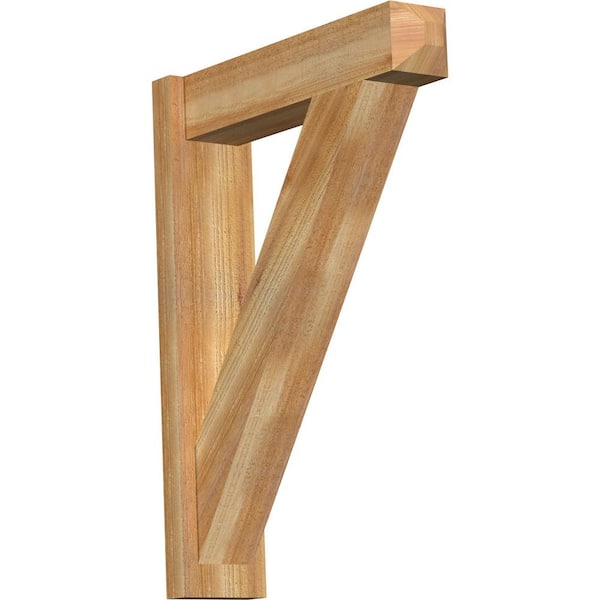 Ekena Millwork 6 in. x 32 in. x 24 in. Western Red Cedar Traditional Craftsman Rough Sawn Outlooker