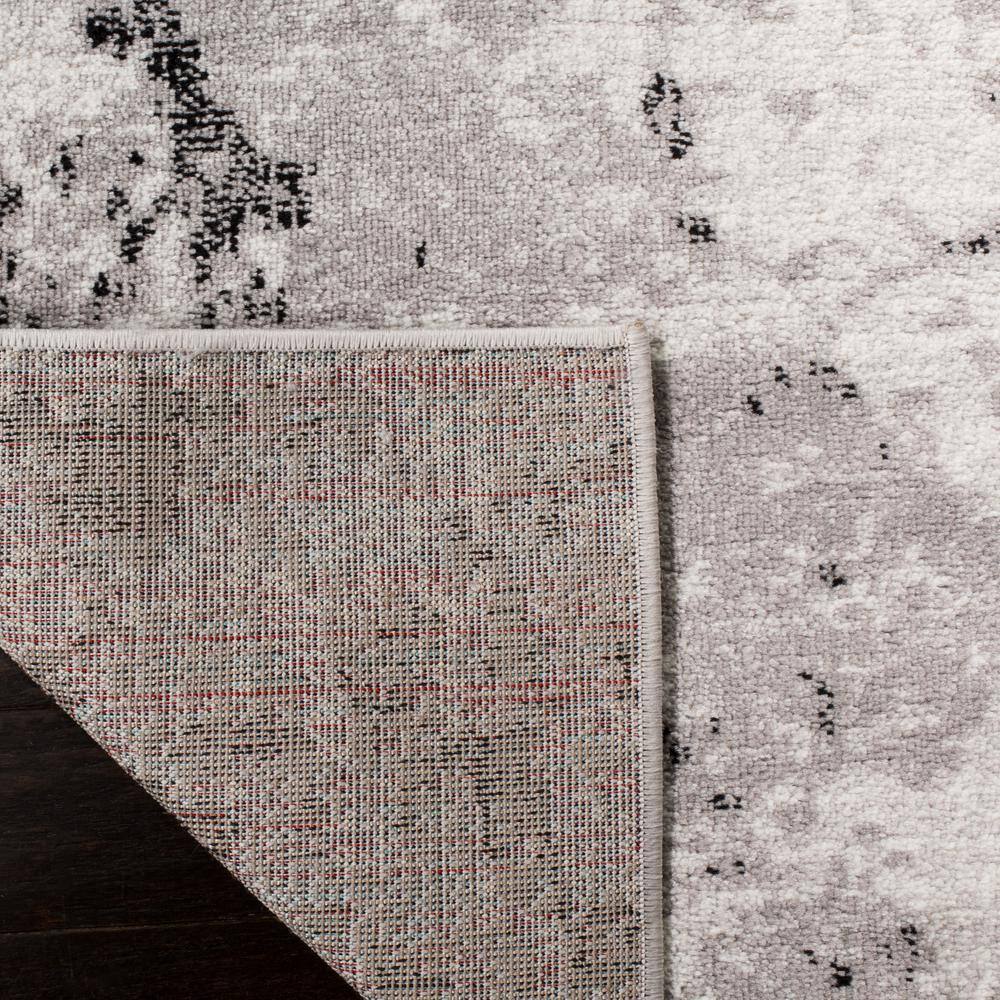 Skyler Gray Abstract 6' x 9' Synthetic Area Rug