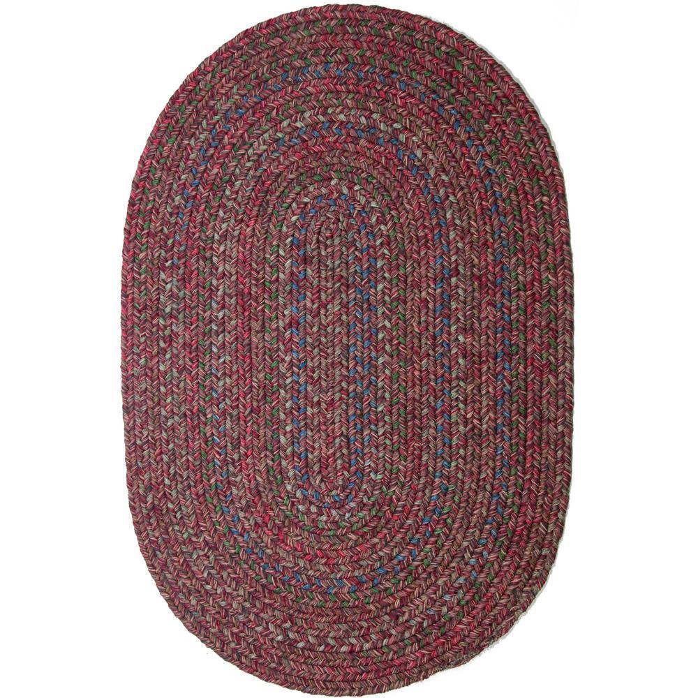 Winslow Burgundy Red Multicolored 2 ft. x 3 ft. Oval Indoor/Outdoor Braided Area Rug price history on PriceWatchPro