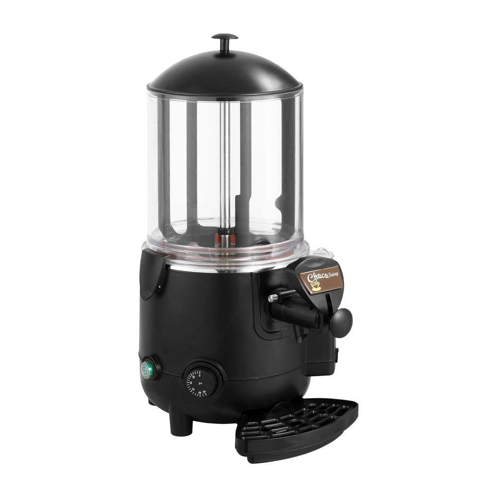 2.6 gal. Black Plastic Commercial Hot Chocolate Beverage Serveware Dispense