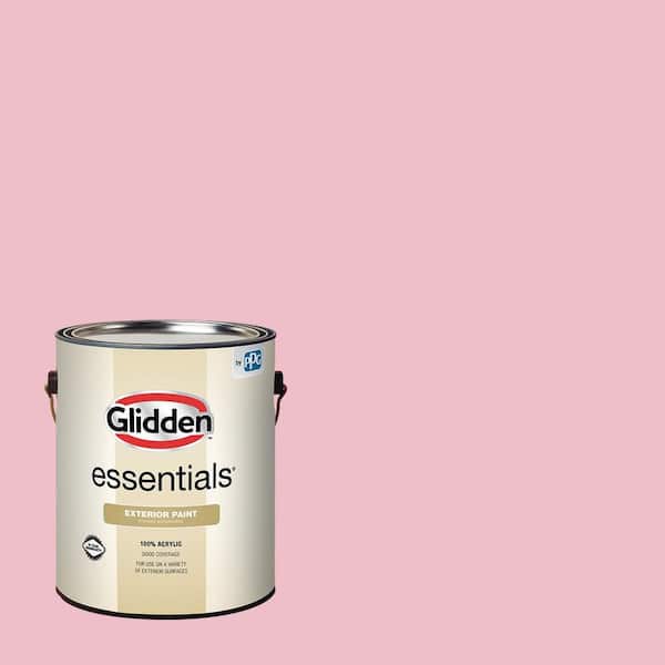 Glidden Essentials 1 gal. PPG1183-3 Rose Melody Satin Exterior Paint