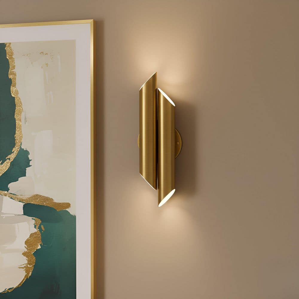 Manelis 1-Light Brushed Gold Wall Sconce with Gold Metal Shade price history on PriceWatchPro
