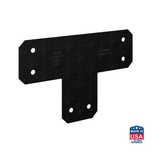 Outdoor Accents Avant Collection ZMAX, Black Powder-Coated T Strap for 6x6  Lumber