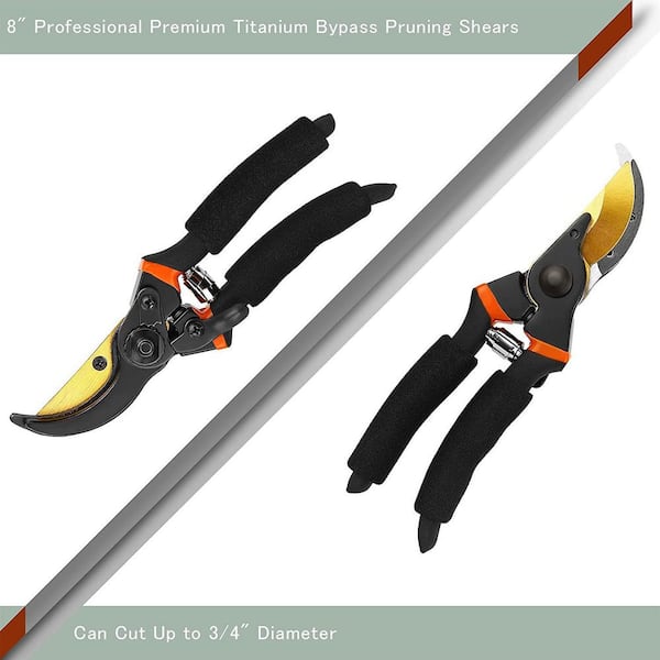 8' Professional Premium Titanium Bypass Pruning Shears Hand