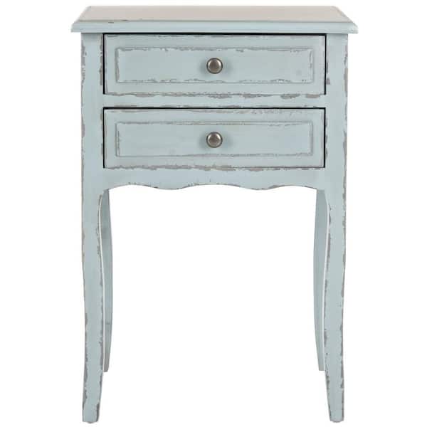 SAFAVIEH Lori Rustic Blue Storage End Table