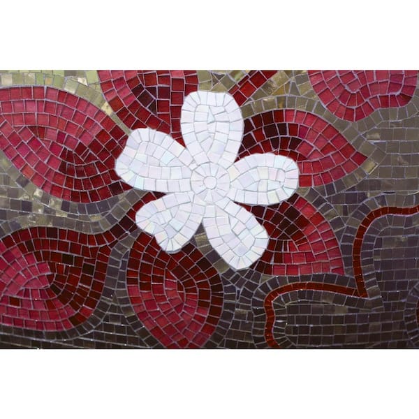 Dimex Photographic Red Mosaic Animals Wall Mural